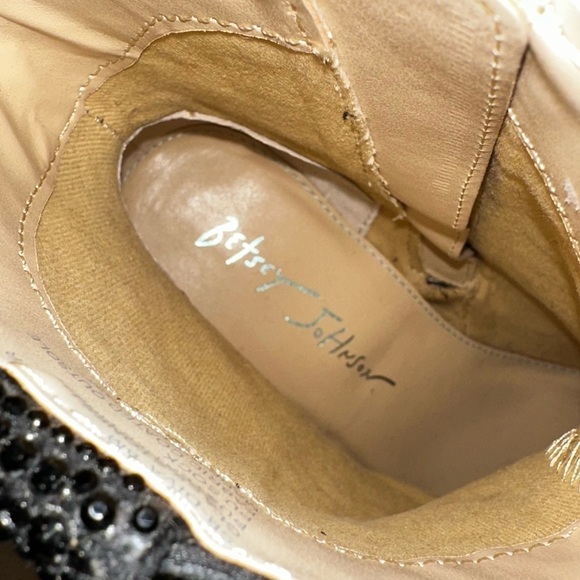 Betsey Johnson SB-Diva Black Rhinestone Cowboy Boots Size 6M (New) - Picture 4 of 8